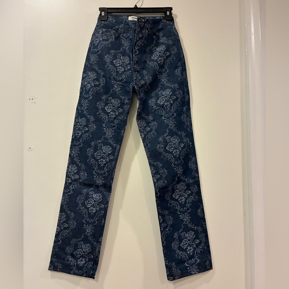Reformation floral jeans size 24